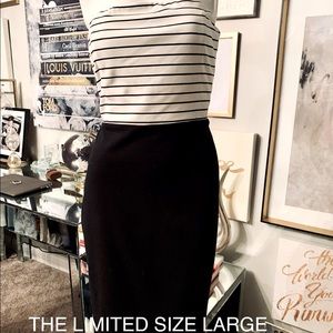 Black & white striped dress from The Limited